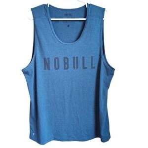 NoBull Blue Tank Top Mens Sz XL Outdoors Sportswear Lightweight EUC